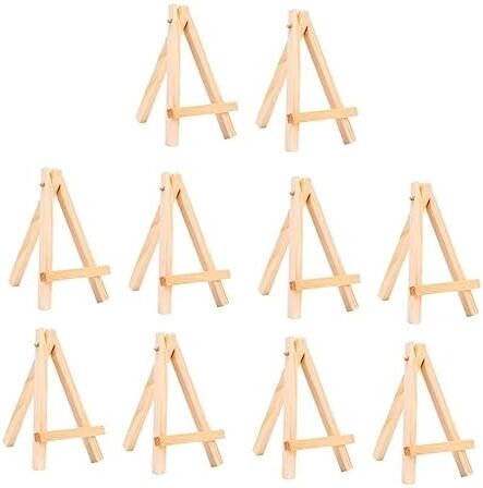 Lurrose 10 Pezzi Cavalletto Espositivo Da Scrivania Cavalletto in Legno Per Bambini Cavalletto Da Tavolo in Legno Lo Schiaccianoci Incanta Alla Rinfusa Decorare Mini Bambù