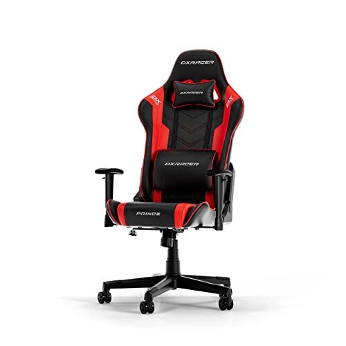 DXRacer PRINCE L Nero & Rosso PVC Pelle La Sedia da Gaming Originale