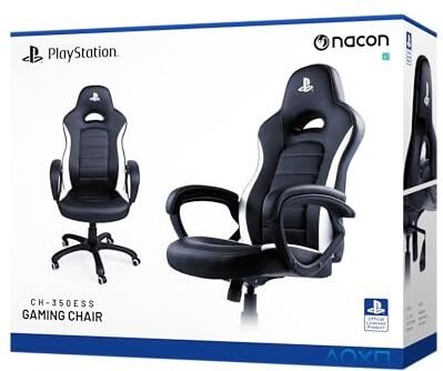 NACON Sedia da gaming ufficiale Playstation, bianco/nero