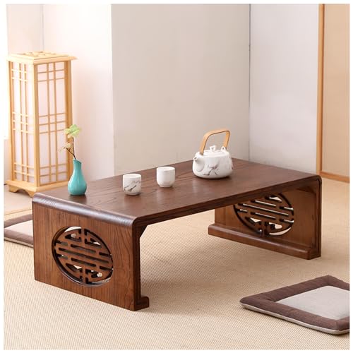 NGFG-JQB Tavolino da caffè da 35,4 pollici, versatile tavolo da terra giapponese, tavolo da tè con balcone, tavolo basso da soggiorno, tavolo per laptop, per la decorazione domestica (Colore: B, Dimensioni: 10