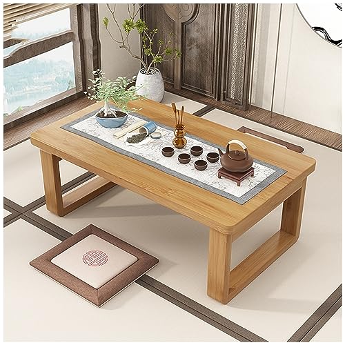 JUNZAI Tavolino da salotto, design pieghevole, tavolino basso da terra giapponese, per soggiorno, sala da pranzo, tè, decorazioni per la casa