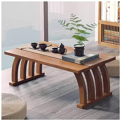 JUNZAI Tavolino basso da pavimento Zen per sedersi sul pavimento, tavolo da meditazione e altare per spiritualità, tavolo con mobili giapponesi per sedersi a terra, sala da pranzo e caffè