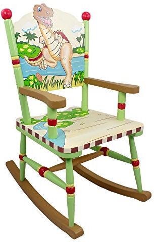 Fantasy Fields Dinosaur Unito Hand Crafted bambini Sedia a dondolo in legno