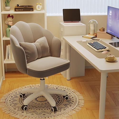 CEEBUS Moderno Scrivania Office Home Chair, Sedia operativa per la casa, Sedia per computer in velluto, Sedia da scrivania estetica, Sedia direzionale regolabile, per studio, soggiorno, camera da letto (Si