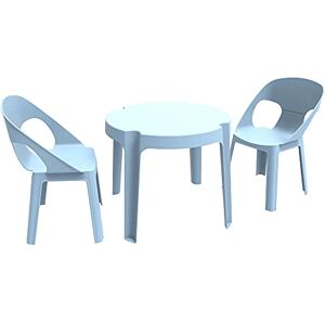 Resol Rita Set Bambini di 1 Tavolo e 2 sedie, plastica e Polipropilene, Blu Cielo, 60 x 51 x 78 cm, 3 Pezzi Resol Rita Set Bambini di 1 Tavolo e 2 sedie, plastica e Polipropilene, Blu Cielo, 60 x 51 x 78 cm, 3 Pezzi
