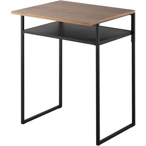 YAMAZAKI Tower Tavolo con ripiano in legno e piano estraibile, nero, acciaio/legno, minimalista, 45,2 x 53 x 66,8 cm YAMAZAKI Tower Tavolo con ripiano in legno e piano estraibile, nero, acciaio/legno, minimalista, 45,2 x 53 x 66,8 cm