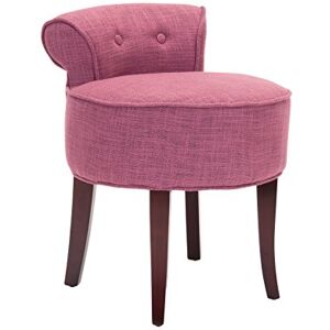 Safavieh Gabriella Vanity-Sgabello in Legno, Colore: Rosa Safavieh Gabriella Vanity-Sgabello in Legno, Colore: Rosa