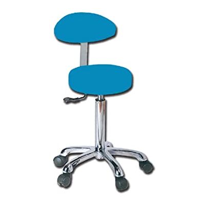 GIMA Sgabello con Schienale, Blu GIMA Sgabello con Schienale, Blu