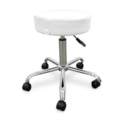 Quirumed Sgabello Wellcore con ruote autofrenanti, Bianco Quirumed Sgabello Wellcore con ruote autofrenanti, Bianco