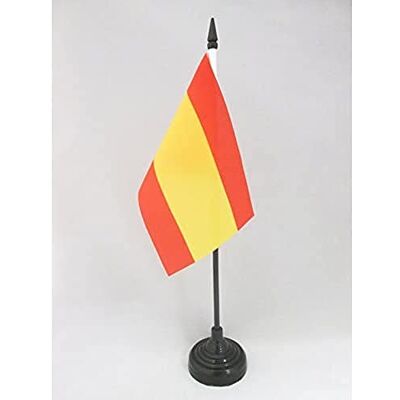 AZ FLAG Bandiera da Tavolo Spagna senza stemma 15x10 cm Base Plastica Uso interno bandiera da tavolo spagnola España sin armas finitura cucita e bordi rinforzati poliestere 100D AZ FLAG Bandiera da Tavolo Spagna senza stemma 15x10 cm Base Plastica Uso interno bandiera da tavolo spagnola España sin armas finitura cucita e bordi rinforzati poliestere 100D