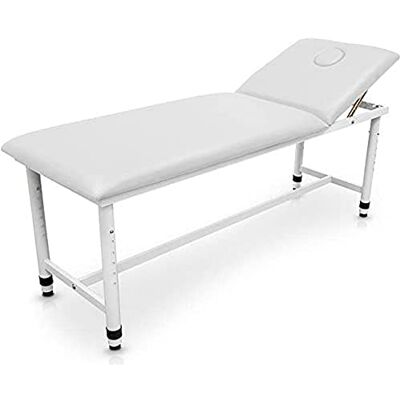 Quirumed Barella fissa, regolabile in altezza, colore bianco, 185 x 62 cm, acciaio, similpelle, schienale ribaltabile, foro facciale, gambe regolabili per irregolarità del pavimento Quirumed Barella fissa, regolabile in altezza, colore bianco, 185 x 62 cm, acciaio, similpelle, schienale ribaltabile, foro facciale, gambe regolabili per irregolarità del pavimento