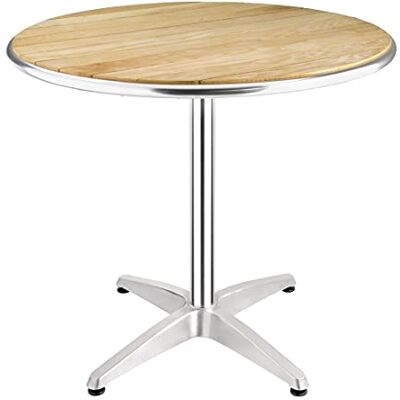 Bolero rotonda piedistallo tavolino cenere e top in alluminio, 800 mm, colore: Argento Bolero rotonda piedistallo tavolino cenere e top in alluminio, 800 mm, colore: Argento