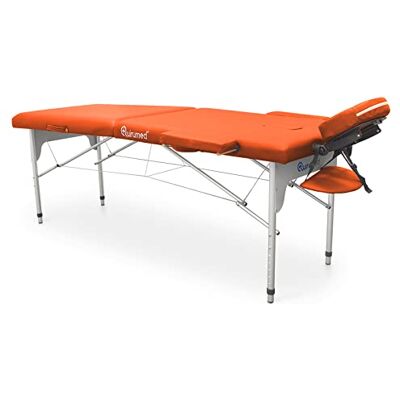 Quirumed Easy Lettino da massaggio pieghevole in alluminio, colore arancione, 186 x 66 cm, lettino da massaggio, similpelle, leggero, portatile, regolazione telescopica in altezza, fino a 140 kg Quirumed Easy Lettino da massaggio pieghevole in alluminio, colore arancione, 186 x 66 cm, lettino da massaggio, similpelle, leggero, portatile, regolazione telescopica in altezza, fino a 140 kg