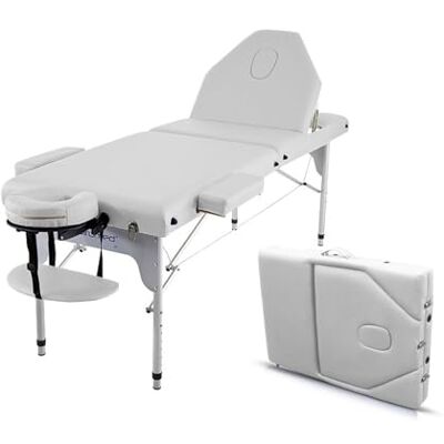 Quirumed Elite Lettino da Massaggio Pieghevole in Alluminio, 186 x 66 cm, Colore Bianco, Lettino da Massaggio, Similpelle, Imbottitura ad Alta Densità, Leggero, Regolabile in Altezza Quirumed Elite Lettino da Massaggio Pieghevole in Alluminio, 186 x 66 cm, Colore Bianco, Lettino da Massaggio, Similpelle, Imbottitura ad Alta Densità, Leggero, Regolabile in Altezza