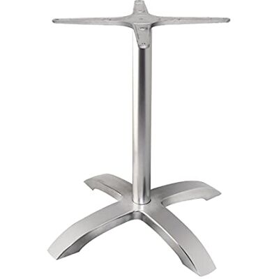 Bolero in alluminio spazzolato a quattro gambe base da tavolo 680 x 660 x 660 MM per interni ed esterni Bolero in alluminio spazzolato a quattro gambe base da tavolo 680 x 660 x 660 MM per interni ed esterni