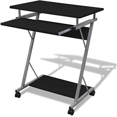 vidaXL Scrivania per Computer con Ripiano Estraibile Nero vidaXL Scrivania per Computer con Ripiano Estraibile Nero