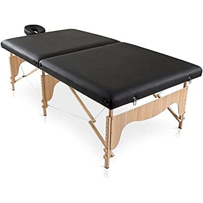 Quirumed Barella pieghevole in legno, tipo BOBATH, 200 x 107 cm, larghezza speciale, colore nero, similpelle, portatile, testa rimovibile, altezza regolabile, fino a 180 kg Quirumed Barella pieghevole in legno, tipo BOBATH, 200 x 107 cm, larghezza speciale, colore nero, similpelle, portatile, testa rimovibile, altezza regolabile, fino a 180 kg