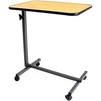 GIMA Tavolino Serviletto per Pazienti Allettati, Con Struttura in Acciaio e Pannello ad Alta Densità, Con 4 Rotelle Removibili Ø 50 mm di Cui 2 Con Freno GIMA Tavolino Serviletto per Pazienti Allettati, Con Struttura in Acciaio e Pannello ad Alta Densità, Con 4 Rotelle Removibili Ø 50 mm di Cui 2 Con Freno