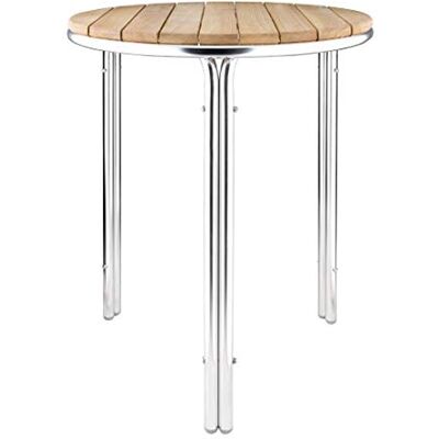 Bolero rotondo tavolo cenere e impilabile in alluminio 720 x 600 MM mobili commerciale Bolero rotondo tavolo cenere e impilabile in alluminio 720 x 600 MM mobili commerciale