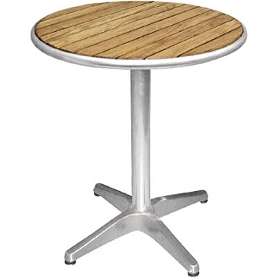 Bolero rotonda piedistallo tavolino cenere e top in alluminio, 600 mm, colore: Argento Bolero rotonda piedistallo tavolino cenere e top in alluminio, 600 mm, colore: Argento