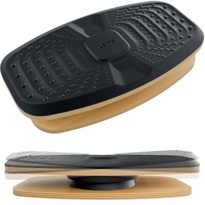 Leitz Ergo Active balance board rotazione 360° superficie antifatica Tavola oscillante per scrivania in piedi, homeoffice, tecnologia DSM, inclinazione 8°, schiuma PU, base legno, fino a 110 kg Leitz Ergo Active balance board rotazione 360° superficie antifatica Tavola oscillante per scrivania in piedi, homeoffice, tecnologia DSM, inclinazione 8°, schiuma PU, base legno, fino a 110 kg