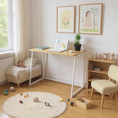 FurnitureR Tavolo pieghevole multiuso per hobby creativi, superficie in legno e telaio in metallo, ideale per disegni, artisti, hobby creativi, facile da spostare, Oak, 80 x 40 x 74 cm FurnitureR Tavolo pieghevole multiuso per hobby creativi, superficie in legno e telaio in metallo, ideale per disegni, artisti, hobby creativi, facile da spostare, Oak, 80 x 40 x 74 cm
