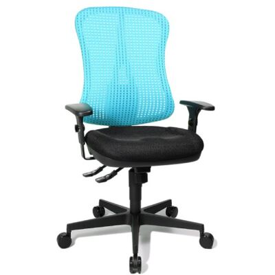 Topstar Head Point Sy Sedia Girevole con Schienale in Rete, Nera-Blu Topstar Head Point Sy Sedia Girevole con Schienale in Rete, Nera-Blu
