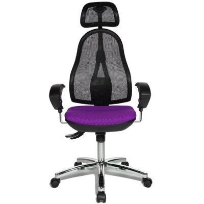 Topstar Open Point Deluxe Sedia Ufficio Girevole, Schienale in Rete, Nera Lilla Topstar Open Point Deluxe Sedia Ufficio Girevole, Schienale in Rete, Nera Lilla