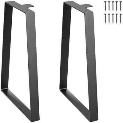 VEVOR Gambe trapezoidali da tavolo in acciaio da 406,4 mm, set di 2 gambe di ricambio per mobili per tavolini da caffè fai da te, scrivanie moderne, panca, comodini, divano, carico massimo 181,4 kg VEVOR Gambe trapezoidali da tavolo in acciaio da 406,4 mm, set di 2 gambe di ricambio per mobili per tavolini da caffè fai da te, scrivanie moderne, panca, comodini, divano, carico massimo 181,4 kg
