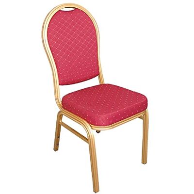 Bolero Banqueting Chair, arco della cornice, oro, Speckle panno, rosso (confezione da 4) Bolero Banqueting Chair, arco della cornice, oro, Speckle panno, rosso (confezione da 4)