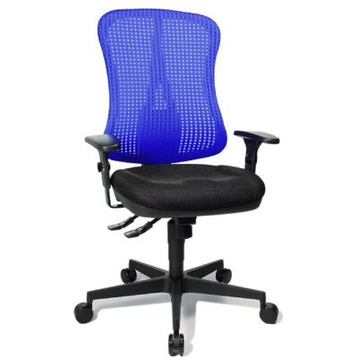 Topstar Head Point SY Sedia Girevole con Schienale in Rete, Nera-Blu Scuro Topstar Head Point SY Sedia Girevole con Schienale in Rete, Nera-Blu Scuro