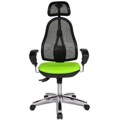 Topstar Open Point Deluxe Sedia Ufficio Girevole, Schienale in Rete, Nera Verde Mela Topstar Open Point Deluxe Sedia Ufficio Girevole, Schienale in Rete, Nera Verde Mela