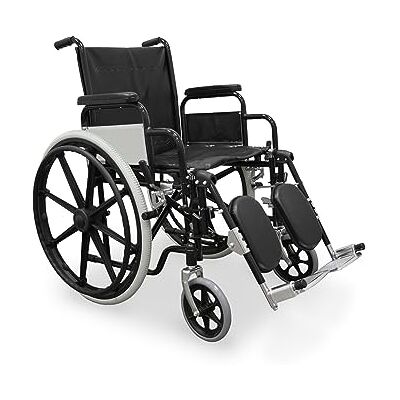 Quirumed WELLCORE Sedia a rotelle con poggiapiedi sollevabili e ribaltabili fino a 90°, pieghevole, acciaio, leggero, semovente, schienale e seduta in ecopelle, ruote massicce, freni a mano Quirumed WELLCORE Sedia a rotelle con poggiapiedi sollevabili e ribaltabili fino a 90°, pieghevole, acciaio, leggero, semovente, schienale e seduta in ecopelle, ruote massicce, freni a mano