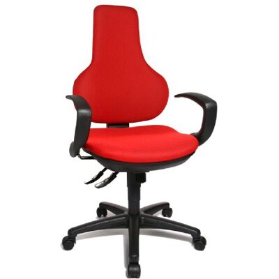 Topstar Sedia giravole da Ufficio Ergo Point SY incl. braccioli fissi, Rosso Topstar Sedia giravole da Ufficio Ergo Point SY incl. braccioli fissi, Rosso