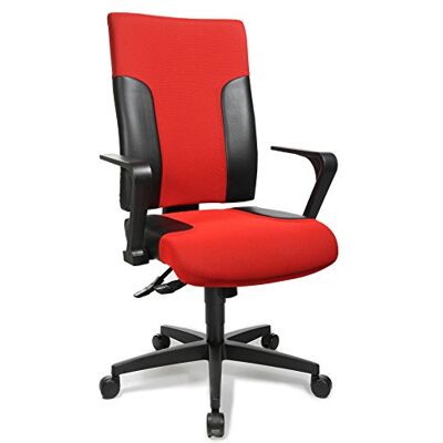 Topstar TF20RS100, Sedia giravole da Ufficio Two 20 con braccioli fissi R2 Opa, Rivestimento in Tessuto, Rosso (Rot) Topstar TF20RS100, Sedia giravole da Ufficio Two 20 con braccioli fissi R2 Opa, Rivestimento in Tessuto, Rosso (Rot)