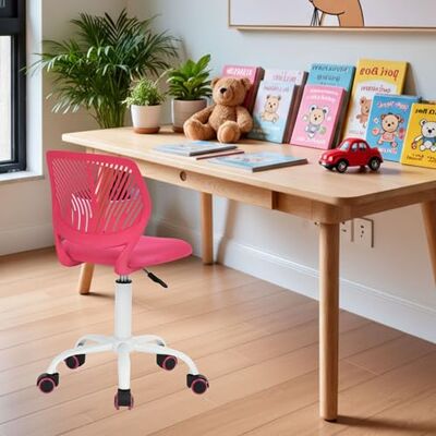 FurnitureR Sedia per bambini regolabile in altezza per scrivania, ergonomica, colorata con schienale e braccioli, sedia girevole a 5 ruote, per bambini da 3 a 10 anni, portata fino a 100 kg FurnitureR Sedia per bambini regolabile in altezza per scrivania, ergonomica, colorata con schienale e braccioli, sedia girevole a 5 ruote, per bambini da 3 a 10 anni, portata fino a 100 kg