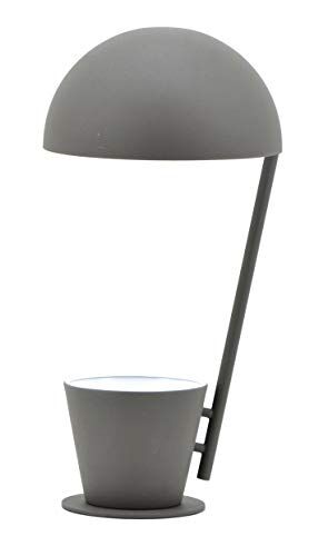 LUSSIOL Lampada da scrivania in metallo, 40 W, ø20 x 40 cm, colore: Grigio