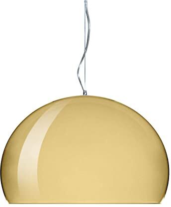 Kartell Small FL/Y Lampada da Soffitto, Oro, Diametro 38cm