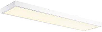 SLV 1200x300mm Indoor Deckenaufbauleuchte, Weiß Panel LED, Stelo, faretto soffitto, Lampada a plafone / 4000K 45W 3400lm Bianco dimmerabile 90 Gradi 45 W