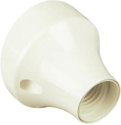 Generic Portalampada E27 a Base Curva Supporto Puntoluce Presa da Muro Parete in Plastica Dim.72X82mm Bianco.. Per Applique, Lampade, Lampadari, Faretti