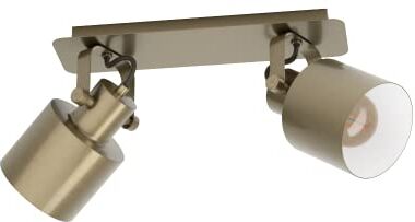 Eglo Faretto da soffitto Southery, lampada da soffitto a 2 luci con faretti orientabili, elegante lampada da soffitto in metallo brunito, faretti da soffitto, attacco E27