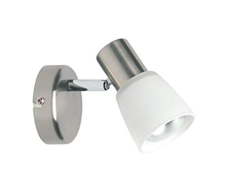 Brilliant lampada Luca spot da parete in ferro/cromato/bianco   1x R50, E14, 40W, adatto per lampade a riflettore (non incluse)   Scala da A ++ a E   Testa orientabile