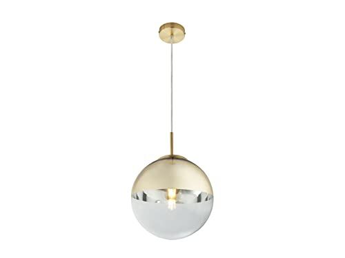 Globo Design a pendolo soffitto lampada in vetro sfera soggiorno Ess camera appeso lampada oro 15856, colorato, medio