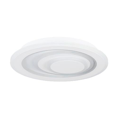 Eglo Palagiano 1 Plafoniera LED, lampada da soffitto rotonda, in metallo e plastica in bianco, colore luce bianco neutro, Ø 30 cm