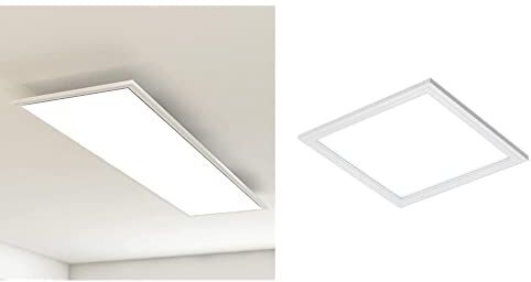 Briloner Leuchten Pannello Luminoso A Soffitto, Lampada Da Soggiorno, Bianco & Leuchten Lampada da Soffitto a LED, Luce Bianca Naturale 4000K, Metallo, Plastica, Bianco, Soggiorno