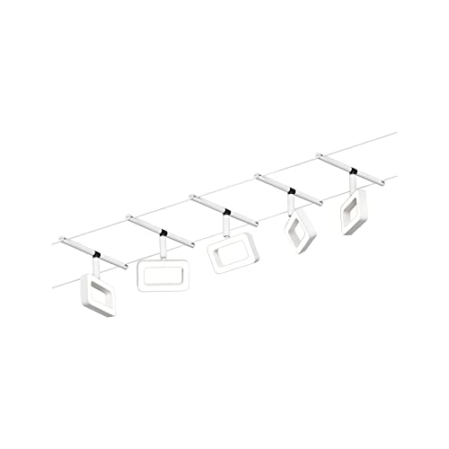 Paulmann Kit di base a LED, 5 x 400 lm, 5 x 4,8 W, bianco caldo opaco, in plastica, cromato, sistema di illuminazione in metallo 3000 K