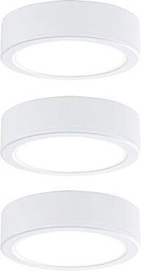 Paulmann FixedLED  LED per mobili Set Pukk Tonda incl. 3 lampade per armadi da 3,5 Watt Bianco plastica 2700 K 10.5 W