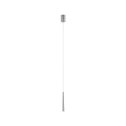 Paulmann Sospensione LED Gutta incl. 1x7 Watt lampadario Alluminio Spazzolato Lampada per soffitto Metallo Bianco Caldo 2700 K 7 W