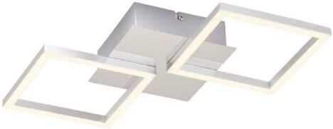 Briloner Leuchten  Plafoniera a LED orientabile, 11 Watt, 1000 lumen, 3000 Kelvin, Luce bianco calda, Argento cromato, 470 x 226 x 73 mm