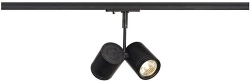 SLV Nero monofase BIMA 2, Spot LED, faretto, Lampada a soffitto, Sistema a binari, Illuminazione da Interno / GU10 50W, 100 W